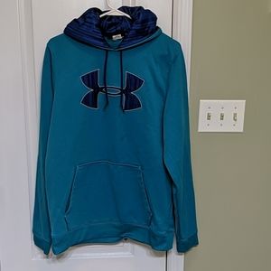 Teal women's large Under armor hooded sweatshirt